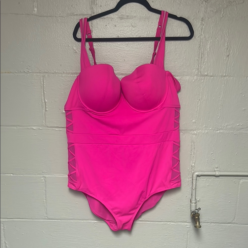 Vibrant Pink Women’s One Piece Swimsuit